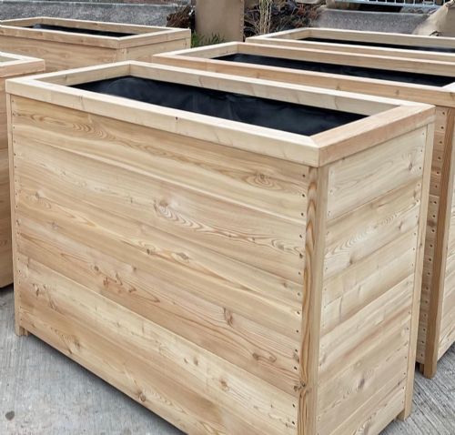 Larch Raised Trough Planters Standard Sizes (bespoke services available)